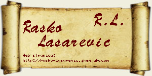 Raško Lašarević vizit kartica